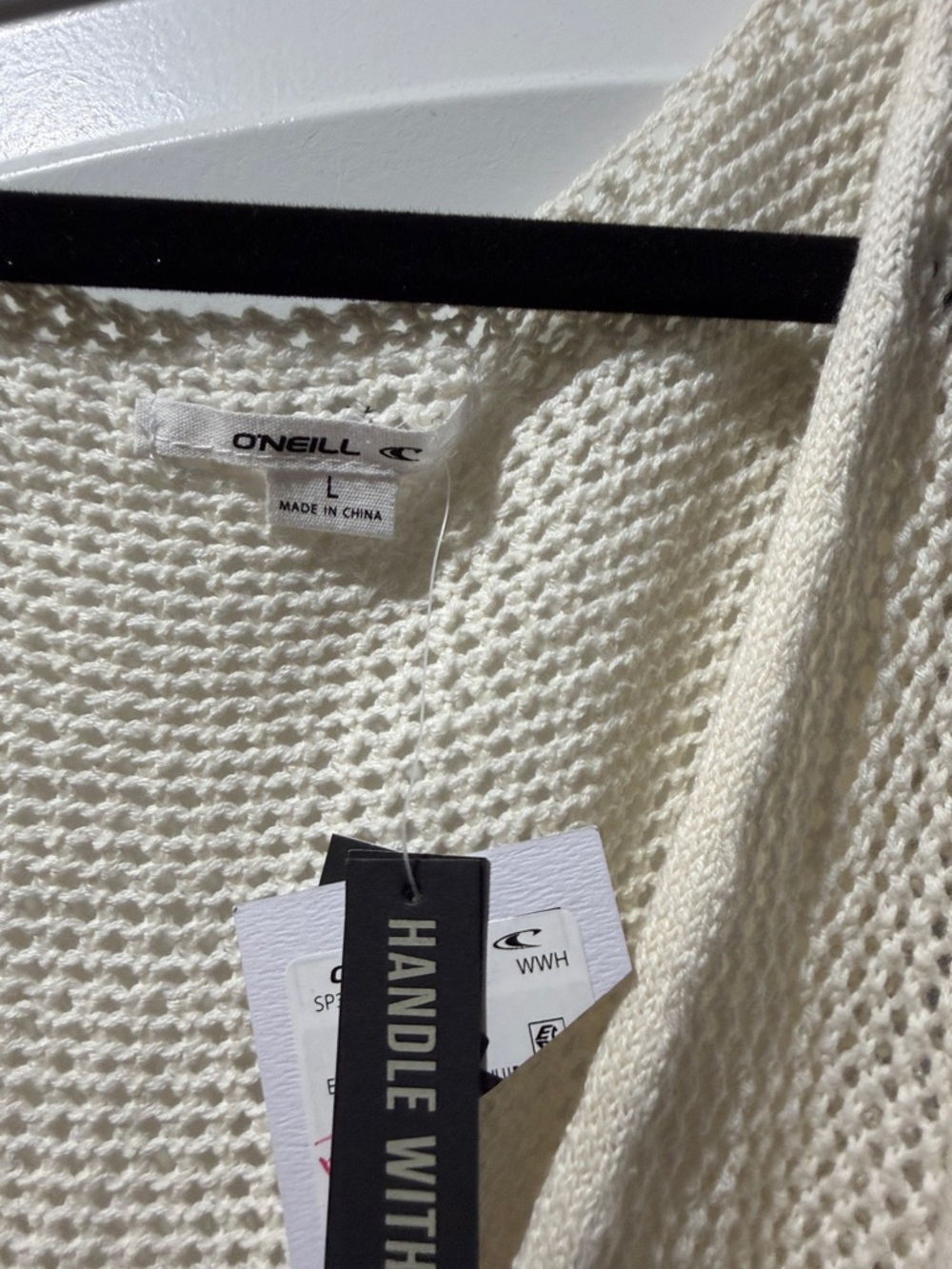 O'Neill Women's Ivory Open-Knit Cardigan